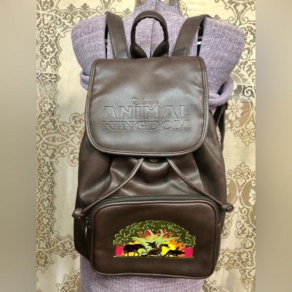 Disney Handbags - Walt Disney World Animal Kingdom Faux Leather Backpack authentic WDW parks